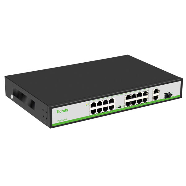 Tiandy TC-P3S019-H/1621/AT/180 19 Port with 16xPoE 2xUplink 1xSFP Port PoE Switch - Image 3
