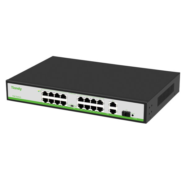 Tiandy TC-P3S019-H/1621/AT/180 19 Port with 16xPoE 2xUplink 1xSFP Port PoE Switch - Image 2