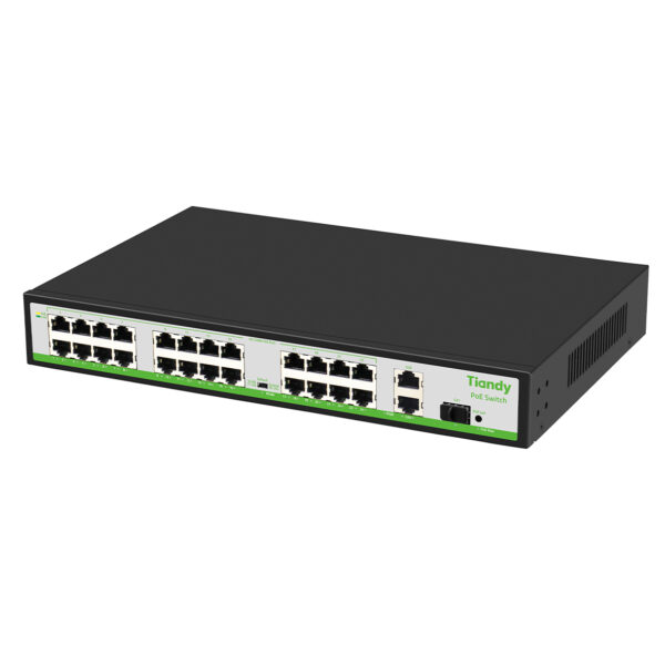 Tiandy TC-P3S027-H/2421/AT/260 27 Port with 24xPoE 2xUplink 1xSFP Port PoE Switch - Image 2